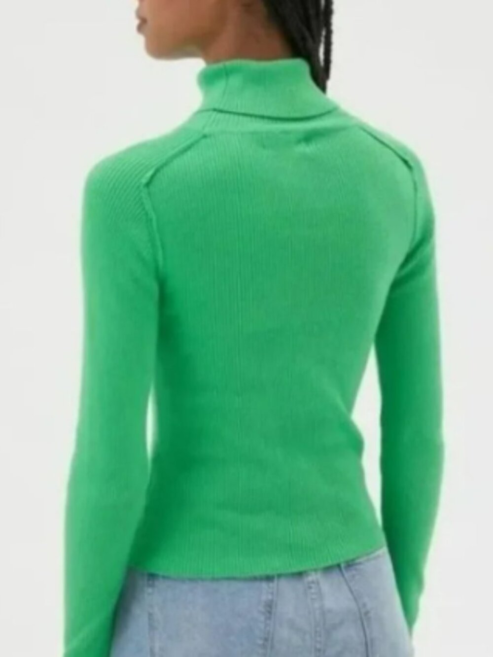 Urban Outfitters Daydream Baby Rib Turtleneck Green Sweater Size S - Picture 2 of 9